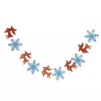 Гирлянда бумажная «Новогодняя», 2,5 метра