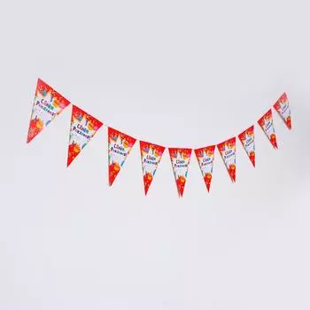 Гирлянда «С днём рождения», 10 флажков