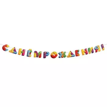 Гирлянда "С Днём Рождения!" пазлы, 400 см
