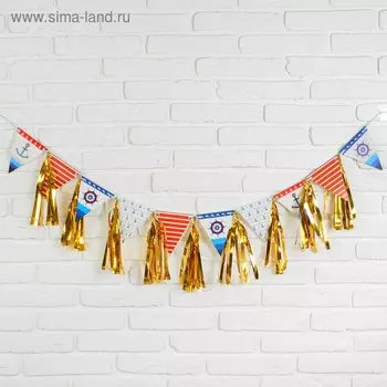 Гирлянда с тишью «Морская», 13,5х22 см