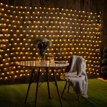 Гирлянда «Сеть» 2 3 м, IP44, УМС, тёмная нить, 384 LED, свечение тёплое белое, 220 В