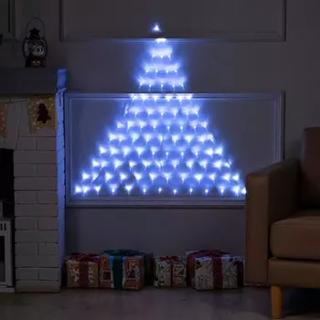 Гирлянда «Сеть-ёлка» 1 1 м, IP20, тёмная нить, 90 LED, свечение белое, 8 режимов, 220 В