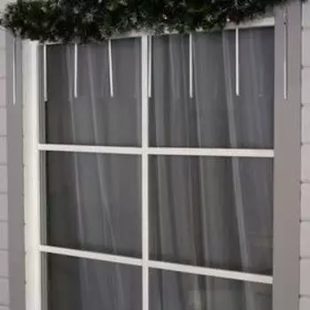 Гирлянда «Сосульки» 2.5 0.3 м, IP65, прозрачная нить, 192 LED, свечение белое с эффектом стекания, 12 В