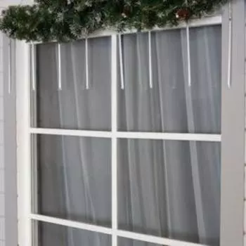 Гирлянда «Сосульки» 2.5 0.3 м, IP65, прозрачная нить, 192 LED, свечение мульти с эффектом стекания, 12 В