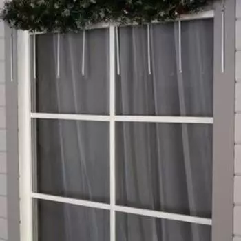 Гирлянда «Сосульки» 2.5 0.3 м, IP65, прозрачная нить, 192 LED, свечение зелёное с эффектом стекания, 12 В