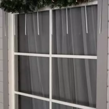 Гирлянда «Сосульки» 2.5 0.3 м, IP65, прозрачная нить, 192 LED, свечение жёлтое с эффектом стекания, 12 В