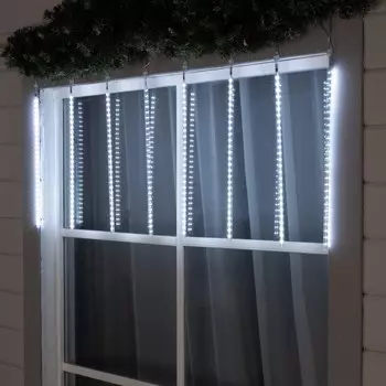 Гирлянда «Сосульки» 2.5 0.5 м, IP65, прозрачная нить, 288 LED, свечение белое с эффектом стекания, 12 В