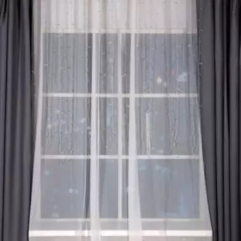 Гирлянда «Занавес» 2 1.5 м, IP20, прозрачная нить, 360 LED, свечение белое, 8 режимов, 220 В