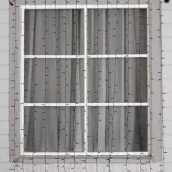 Гирлянда «Занавес» 2 × 3 м, IP44, УМС, тёмная нить, 800 LED, свечение белое, 24 В