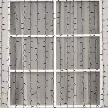 Гирлянда «Занавес» 2 6 м, IP65, УМС, тёмная нить, 1440 LED, свечение тёплое белое, 220 В