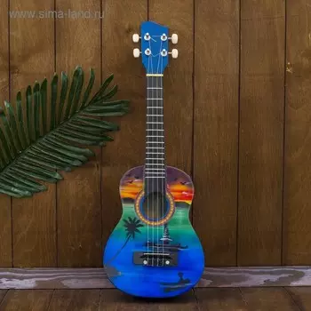Гитара-укулеле "Пейзаж мечты" 55х20х6 см