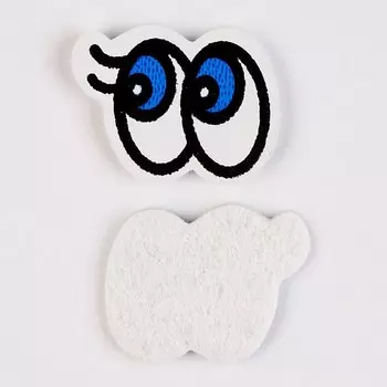 Глаза, набор 50 шт., размер 1 шт. — 2 1,6 см, цвет голубой