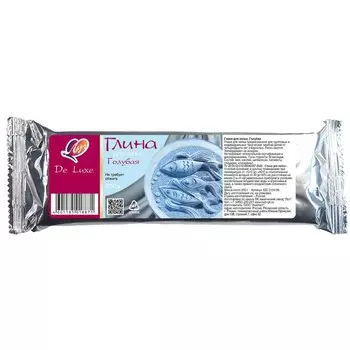 Глина для лепки «Луч. De Luxe», 250 г, не требует обжига, голубая