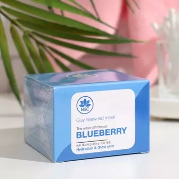 Глиняная маска для лица NSC увлажняющая с голубикой, 120 гр