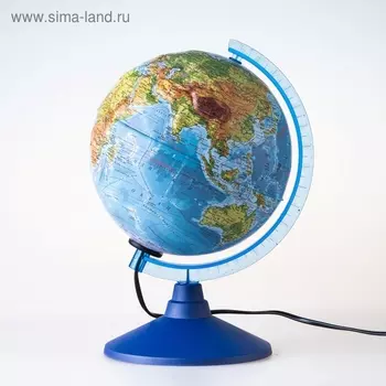 Глoбус физико-политический рельефный "Классик Евро" диаметр 250 мм, с подсветкой