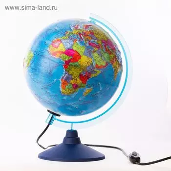 Глобус политический, рельефный «Классик Евро», диаметр 250 мм, с подсветкой