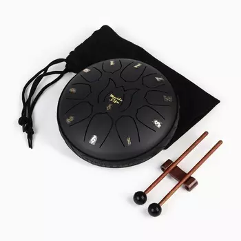 Глюкофон - музыкальный инструмент, черный, 11 лепестков, 178 см