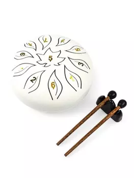 Глюкофон - музыкальный инструмент, цветок белый, 11 лепестков, 181811 см