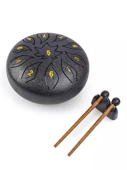 Глюкофон - музыкальный инструмент, цветок черный, 11 лепестков, 181811 см