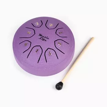 Глюкофон - музыкальный инструмент, Music Life, сиреневый, 11.4 см, 8 лепестков