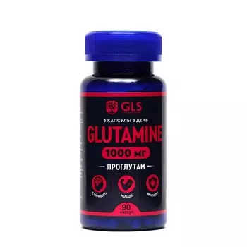 Глютамин «Проглутам» для набора мышечной массы GLS Pharmaceuticals, 90 капсул по 400 мг