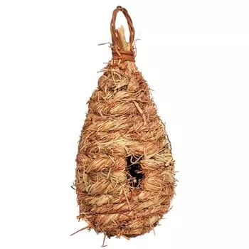 Гнездо-домик Triol NATURAL для птиц из луговых трав "Капля", 9 х 20 см