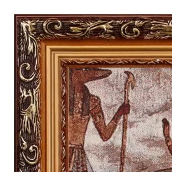 Гобеленовая картина "Девушка и тигр" 55х85 см