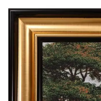 Гобеленовая картина"Мальчик на лесном мостике" 46х87 см