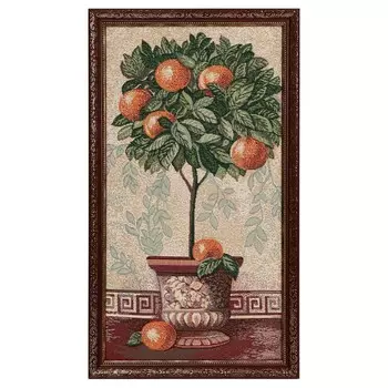 Гобеленовая картина "Мандариновое дерево" 32х62 см(39х67см)
