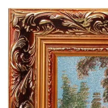 Гобеленовая картина "Мостик в осеннем лесу" 58х108 см