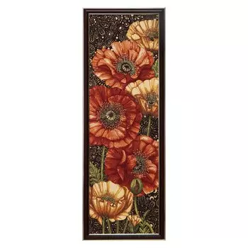 Гобеленовая картина "Ноктюрн маки" 42*105 см