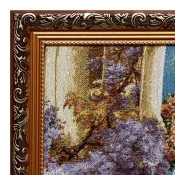 Гобеленовая картина "Павлины и голуби" 80х40 см