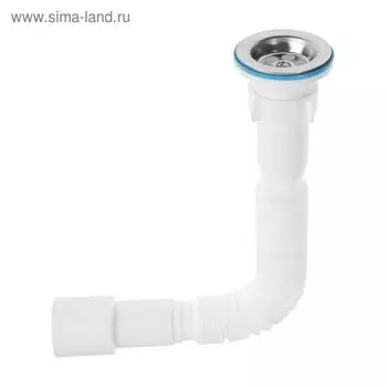 Гофросифон "АНИ Пласт" G706, 1 1/2 х 40/50 мм, с нержавеющей решеткой, L= 350-760 мм