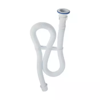 Гофросифон ORIO АС-70112, 1 1/2"х40, с пластиковой решеткой d=70 мм, L=1500 мм, белый