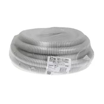 Гофротруба УРАЛ ПАК ПВХ, 25 мм ,с протяжкой "Россия", 10 м, ГФ-0101725-010