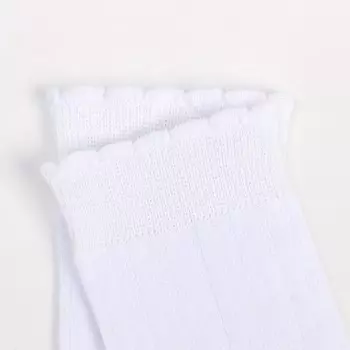 Гольфы детские ажурные, цвет белый, размер 22