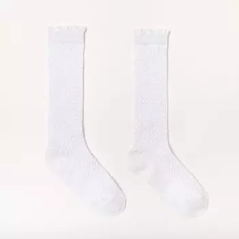 Гольфы детские, цвет белый, размер 16-18