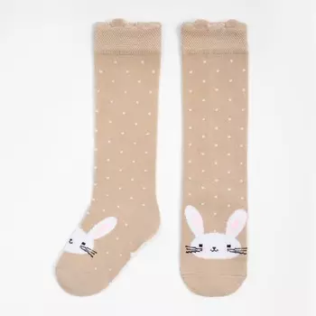 Гольфы детские Крошка Я "Зайка" 10-12 см, бежевый