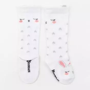 Гольфы детские Крошка Я "Зайка" 12-14 см, белый