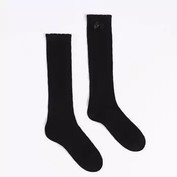 Гольфы детские "Сердца", цвет чёрный, размер 16-18