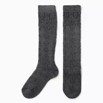 Гольфы (получулки) женские, цвет тёмно-серый, размер 23