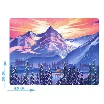 Голографический пазл «Зимний пейзаж», 120 деталей