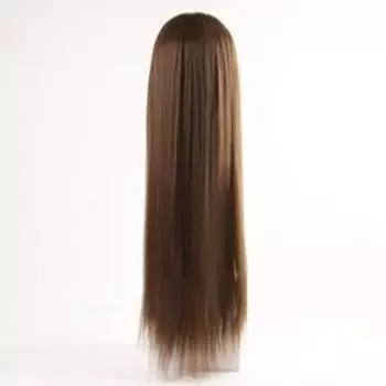 Голова учебная, искусственный волос, 75-80 см, без штатива, тёмно-русая