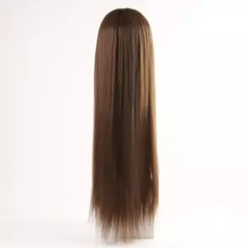 Голова учебная, искусственный волос, 75-80 см, без штатива, цвет тёмно-русый