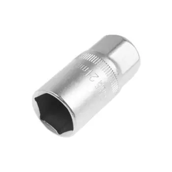 Головка свечная шестигранная ТУНДРА, под квадрат 1/2", 21 мм, CrV