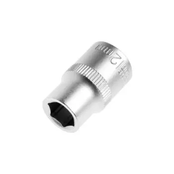 Головка торцевая шестигранная ТУНДРА, под квадрат 1/2", 12 мм, CrV