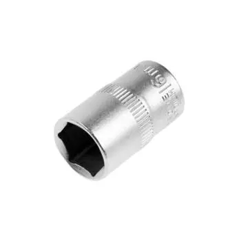Головка торцевая шестигранная ТУНДРА, под квадрат 1/2", 16 мм, CrV