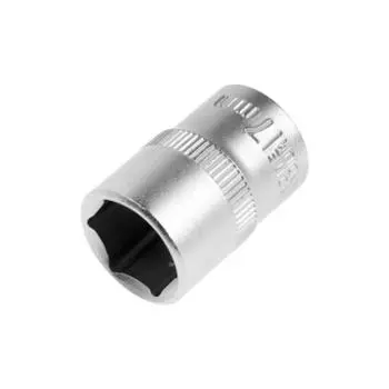 Головка торцевая шестигранная ТУНДРА, под квадрат 1/2", 17 мм, CrV