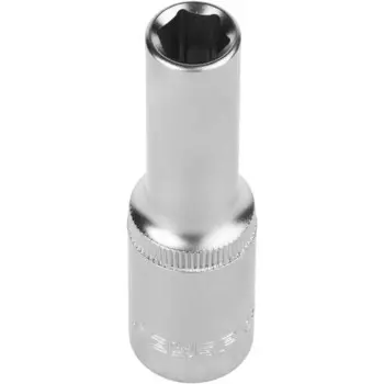 Головка торцевая ЗУБР 27726-10, удлиненная, CrV, FLANK, хроматированная, 1/2", 10 мм