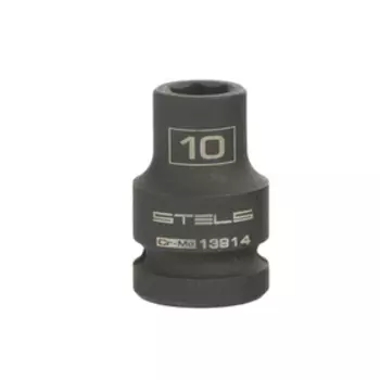 Головка ударная Stels 13914, 10 мм, 1/2", CrMo, шестигранная